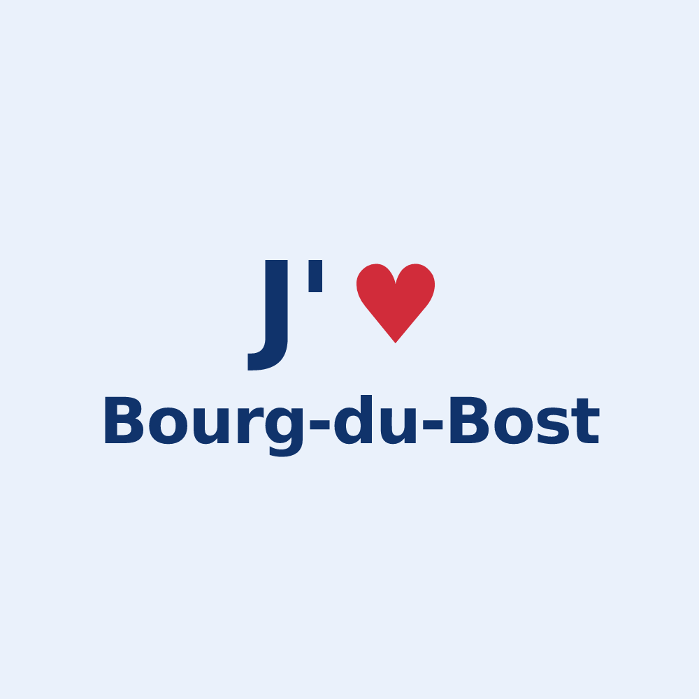 Sticker personnalisé Bourg-du-Bost — design J'aime Bourg-du-Bost