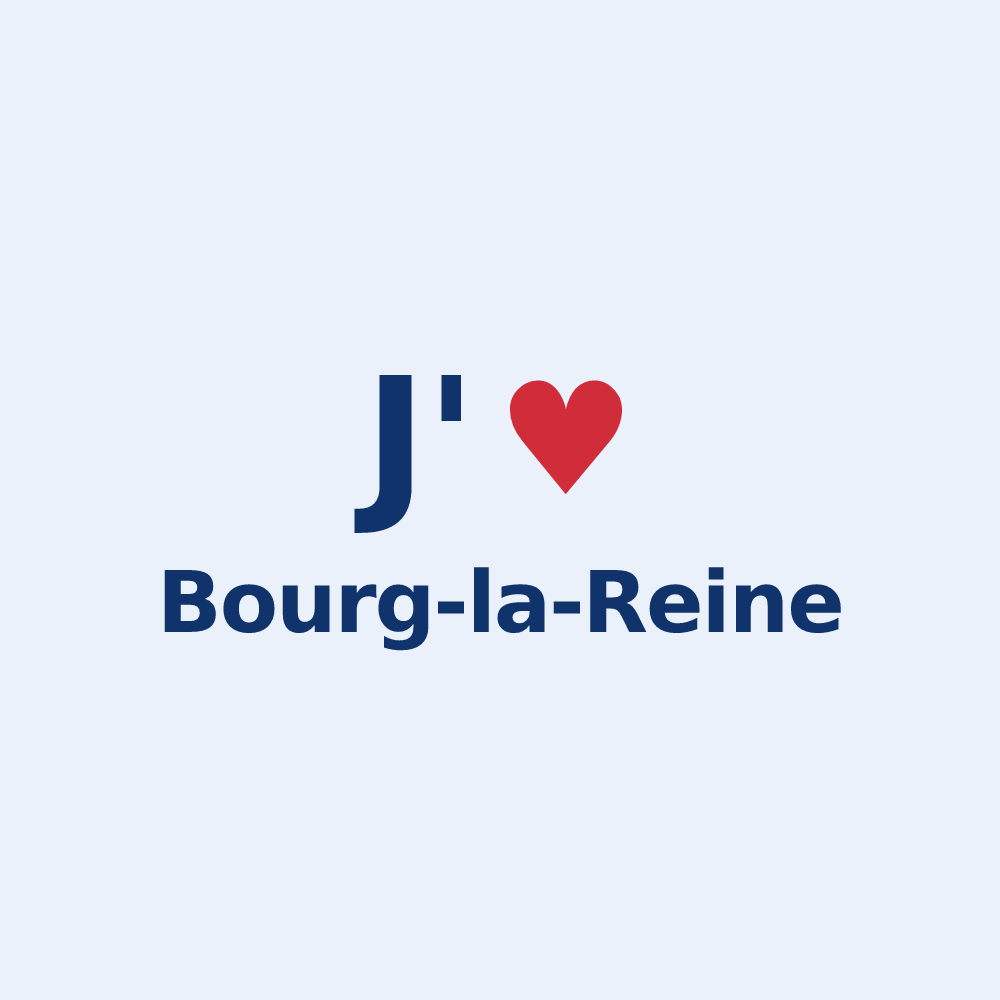 Sticker personnalisé Bourg-la-Reine — design « J'aime Bourg-la-Reine » imprimé sur le sticker