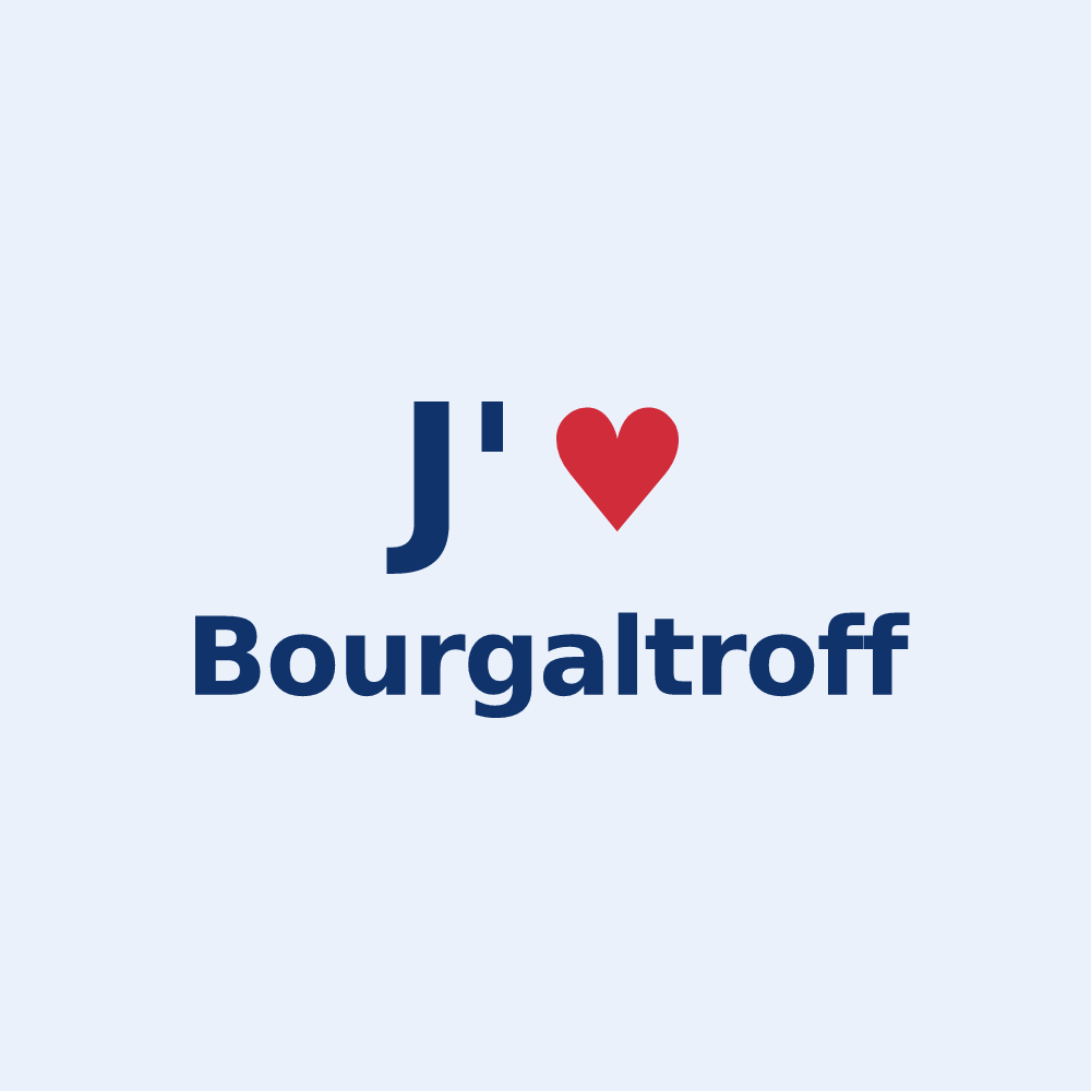 Sticker personnalisé Bourgaltroff — design J'aime Bourgaltroff