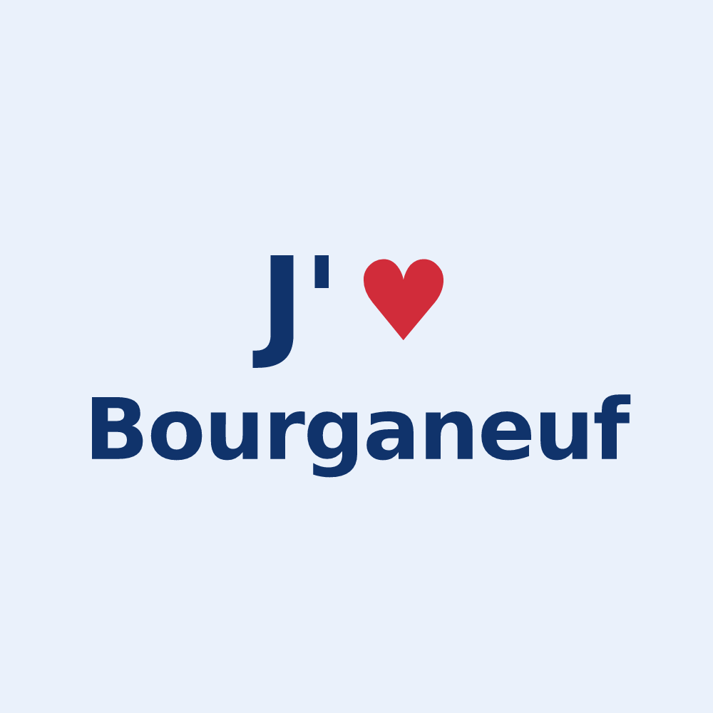Sticker personnalisé Bourganeuf — design J'aime Bourganeuf