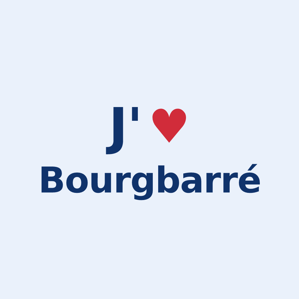 Sticker personnalisé Bourgbarré — design J'aime Bourgbarré