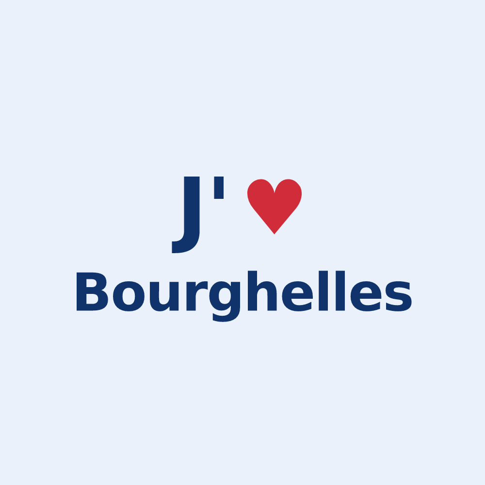 Sticker personnalisé Bourghelles — design J'aime Bourghelles