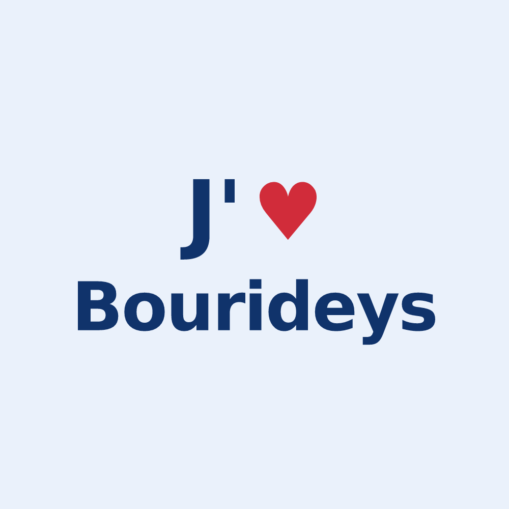Sticker personnalisé Bourideys — design J'aime Bourideys