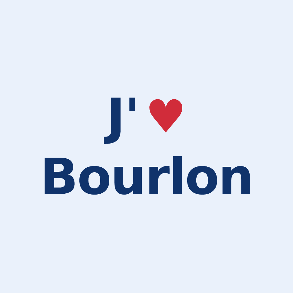 Sticker personnalisé Bourlon — design J'aime Bourlon