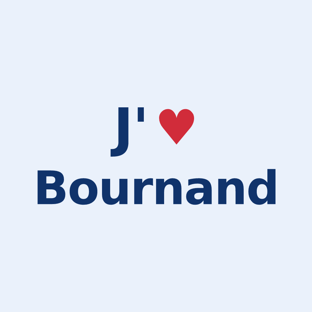 Sticker personnalisé Bournand — design J'aime Bournand
