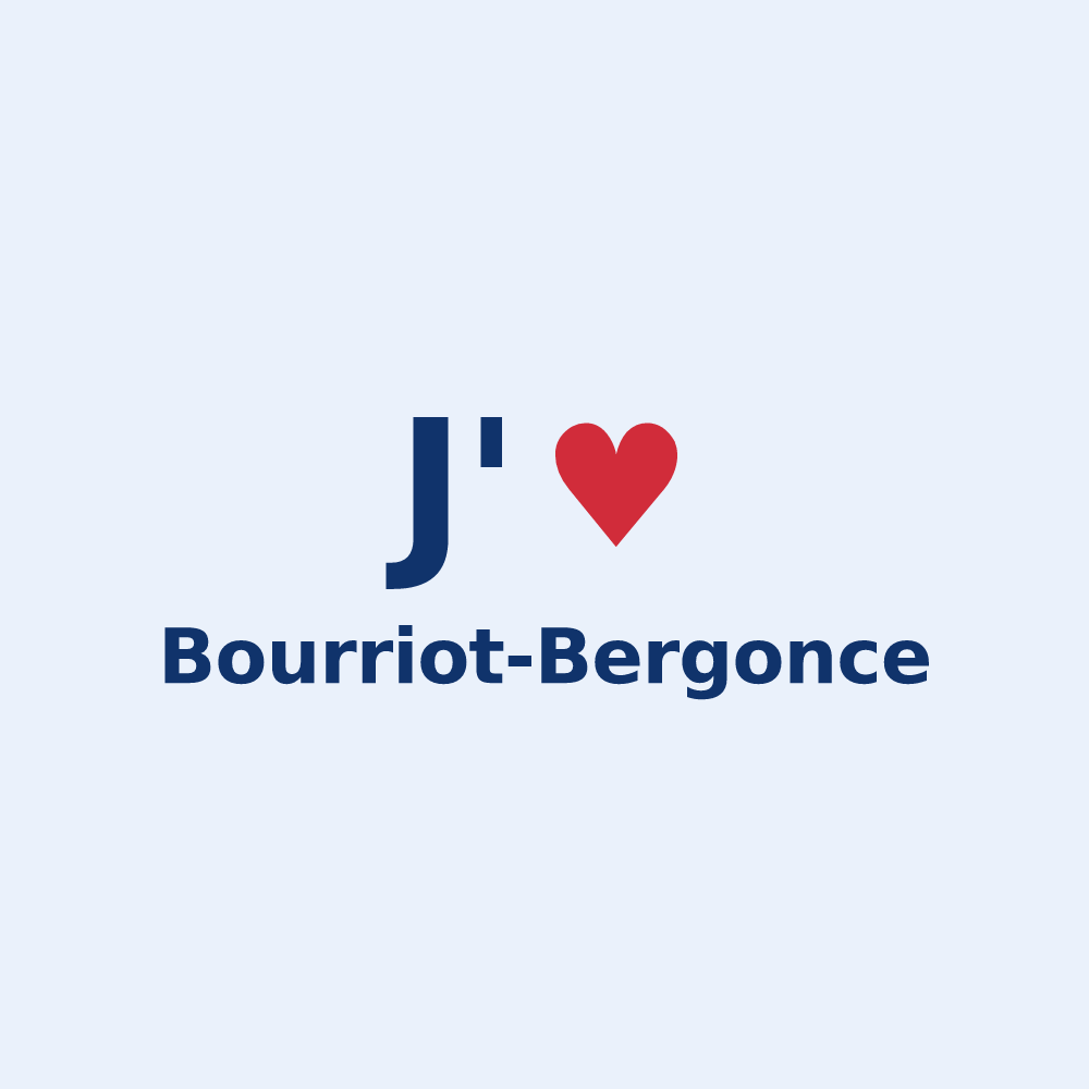 Sticker personnalisé Bourriot-Bergonce — design J'aime Bourriot-Bergonce