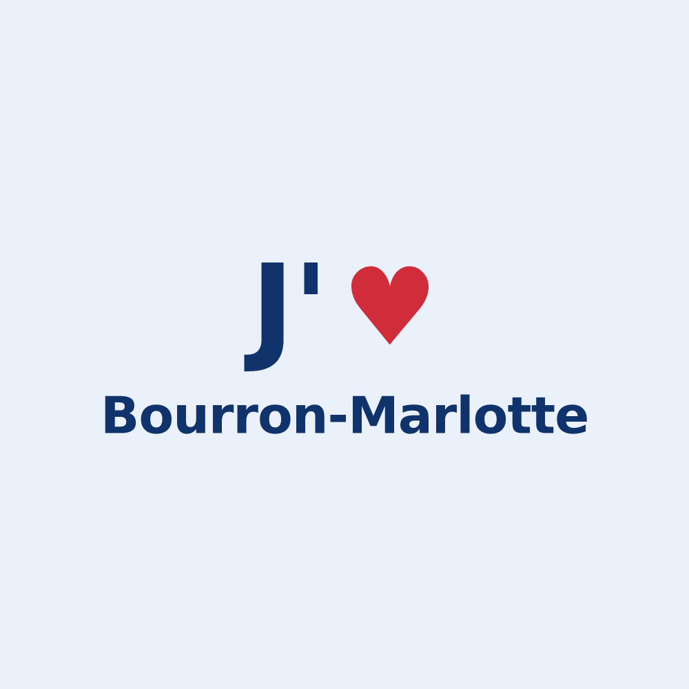 Sticker personnalisé Bourron-Marlotte — design J'aime Bourron-Marlotte
