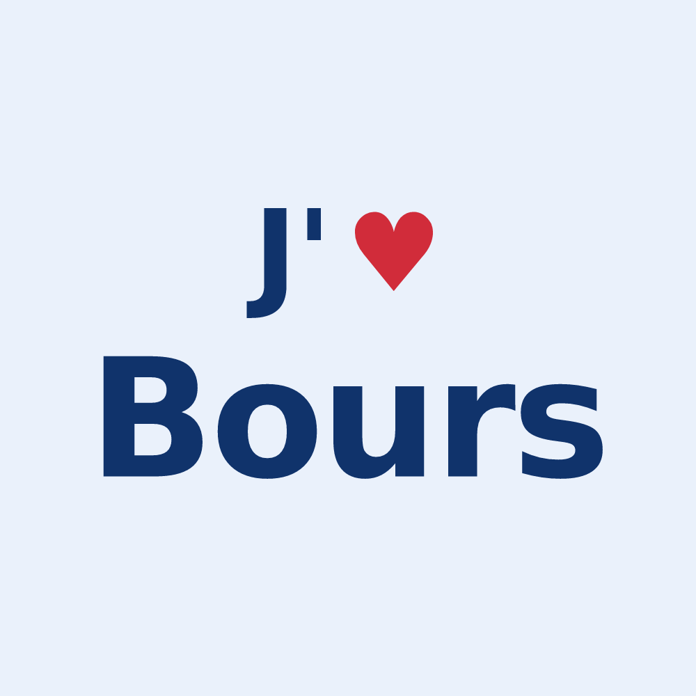 Sticker personnalisé Bours — design J'aime Bours