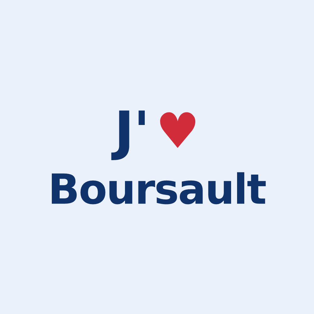 Sticker personnalisé Boursault — design J'aime Boursault