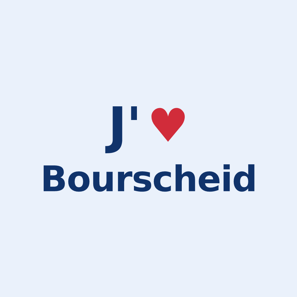 Sticker personnalisé Bourscheid — design J'aime Bourscheid