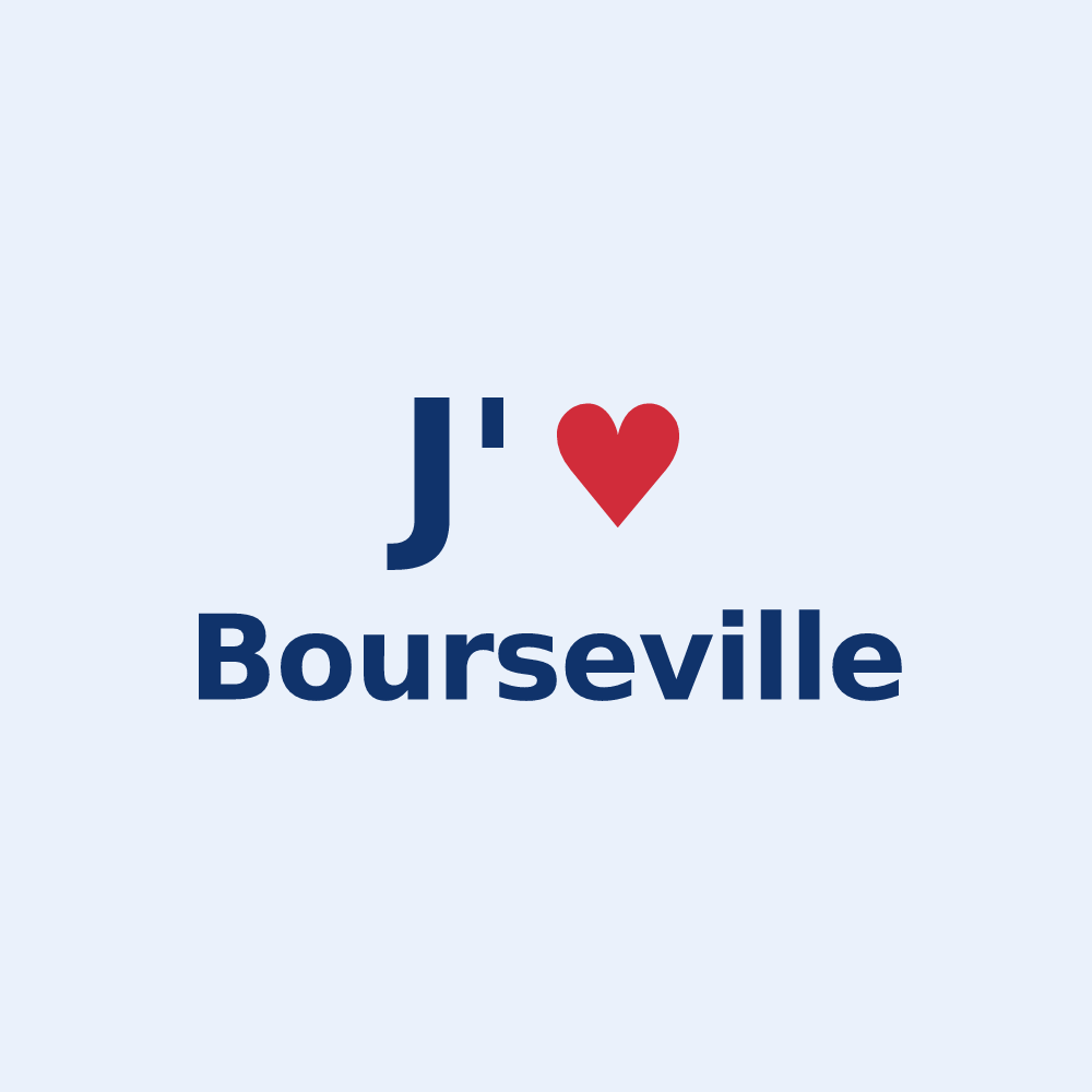 Sticker personnalisé Bourseville — design J'aime Bourseville