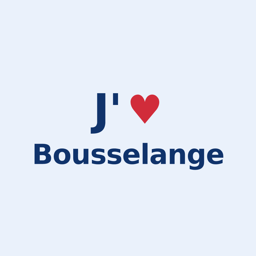 Sticker personnalisé Bousselange — design J'aime Bousselange