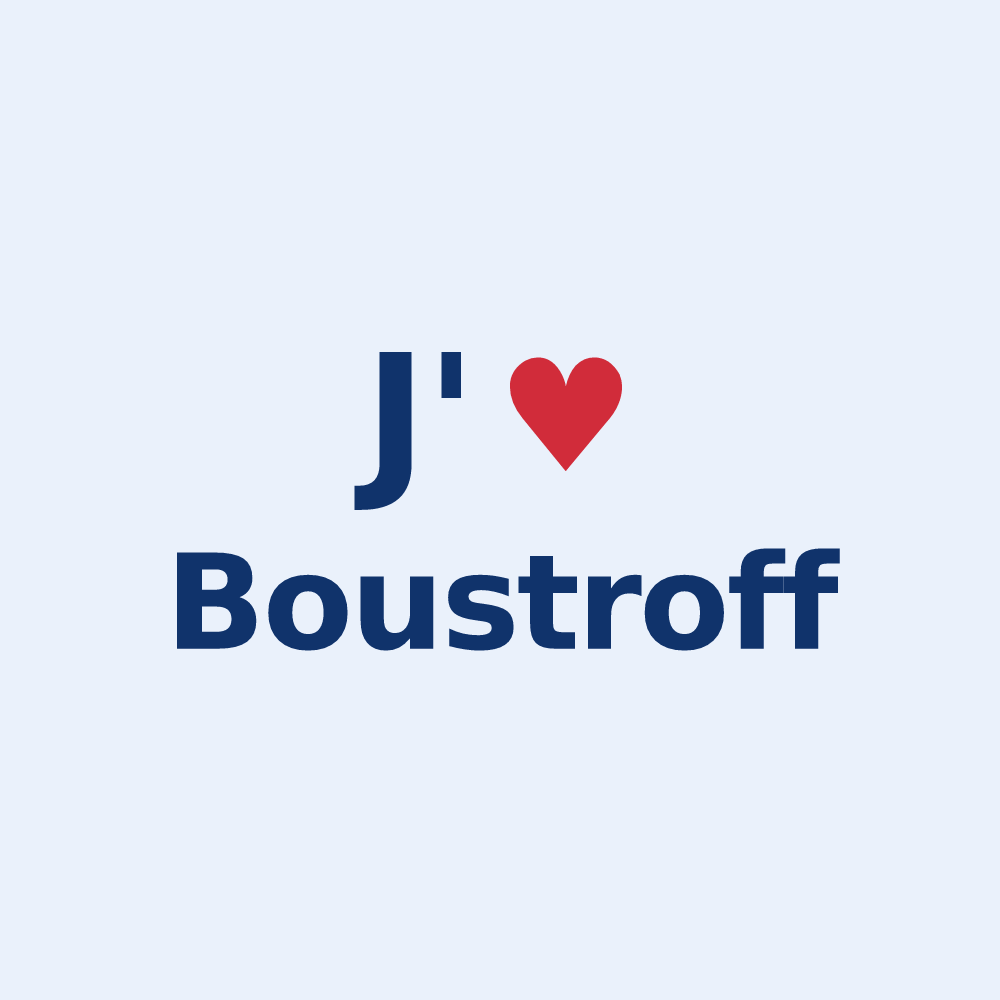 Sticker personnalisé Boustroff — design J'aime Boustroff