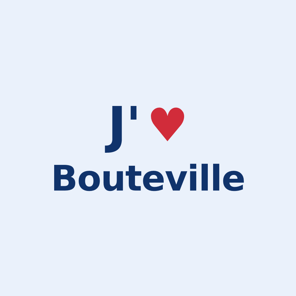 Sticker personnalisé Bouteville — design J'aime Bouteville