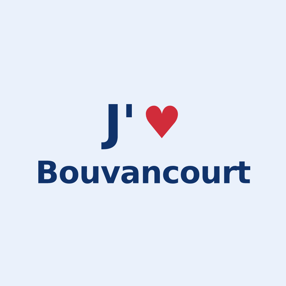 Sticker personnalisé Bouvancourt — design J'aime Bouvancourt