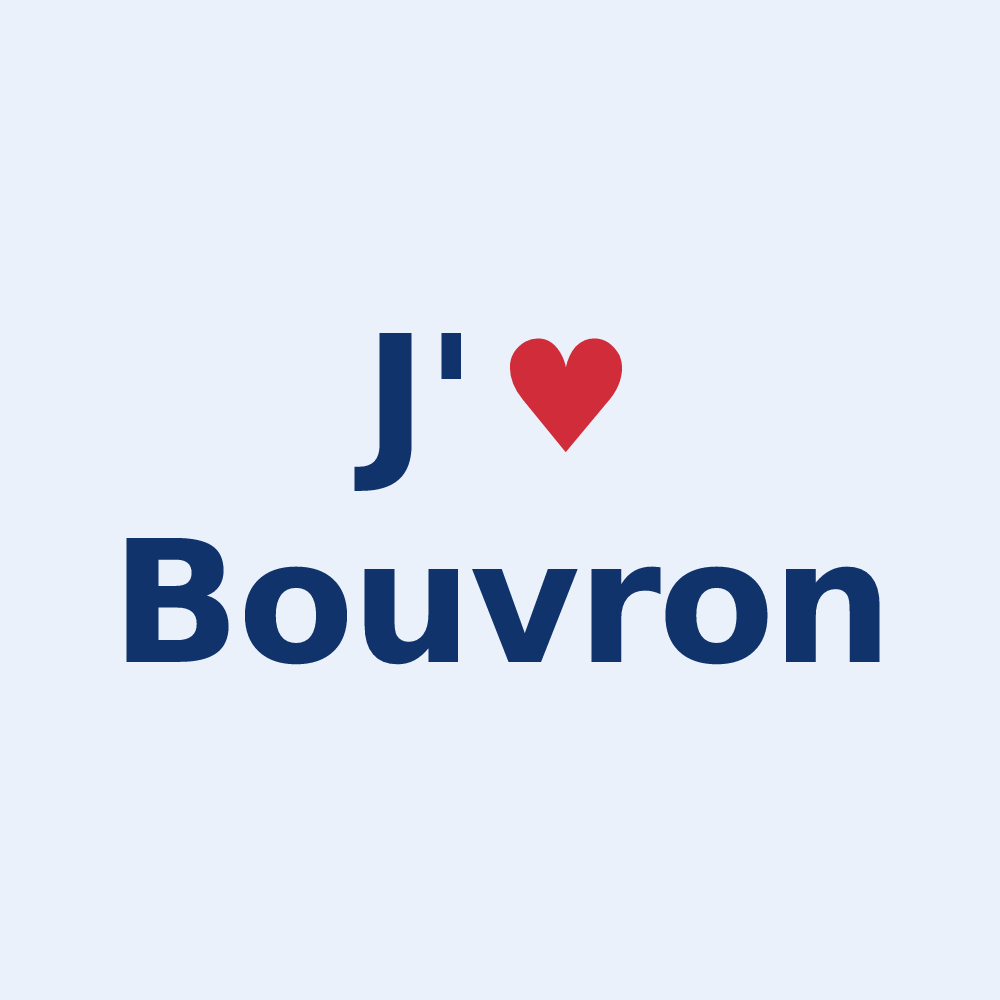 Sticker personnalisé Bouvron — design J'aime Bouvron