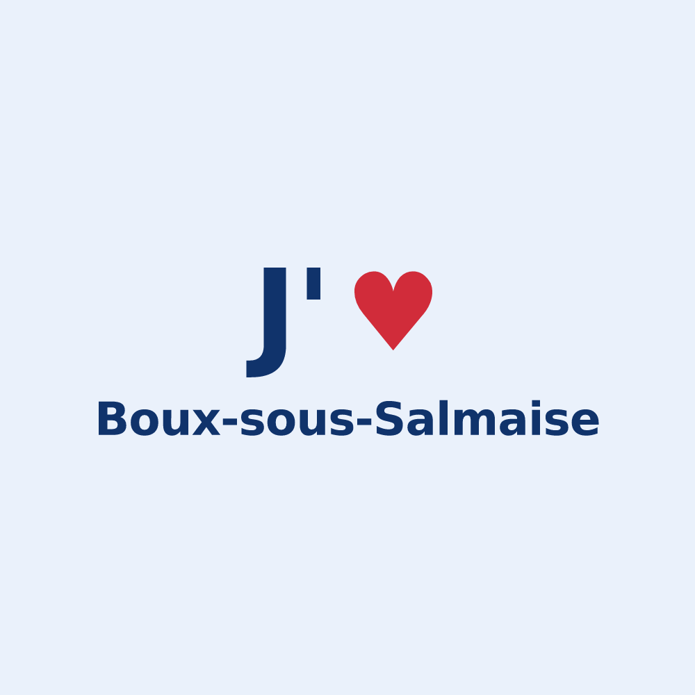 Sticker personnalisé Boux-sous-Salmaise — design J'aime Boux-sous-Salmaise