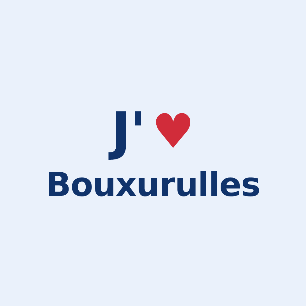 Sticker personnalisé Bouxurulles — design J'aime Bouxurulles