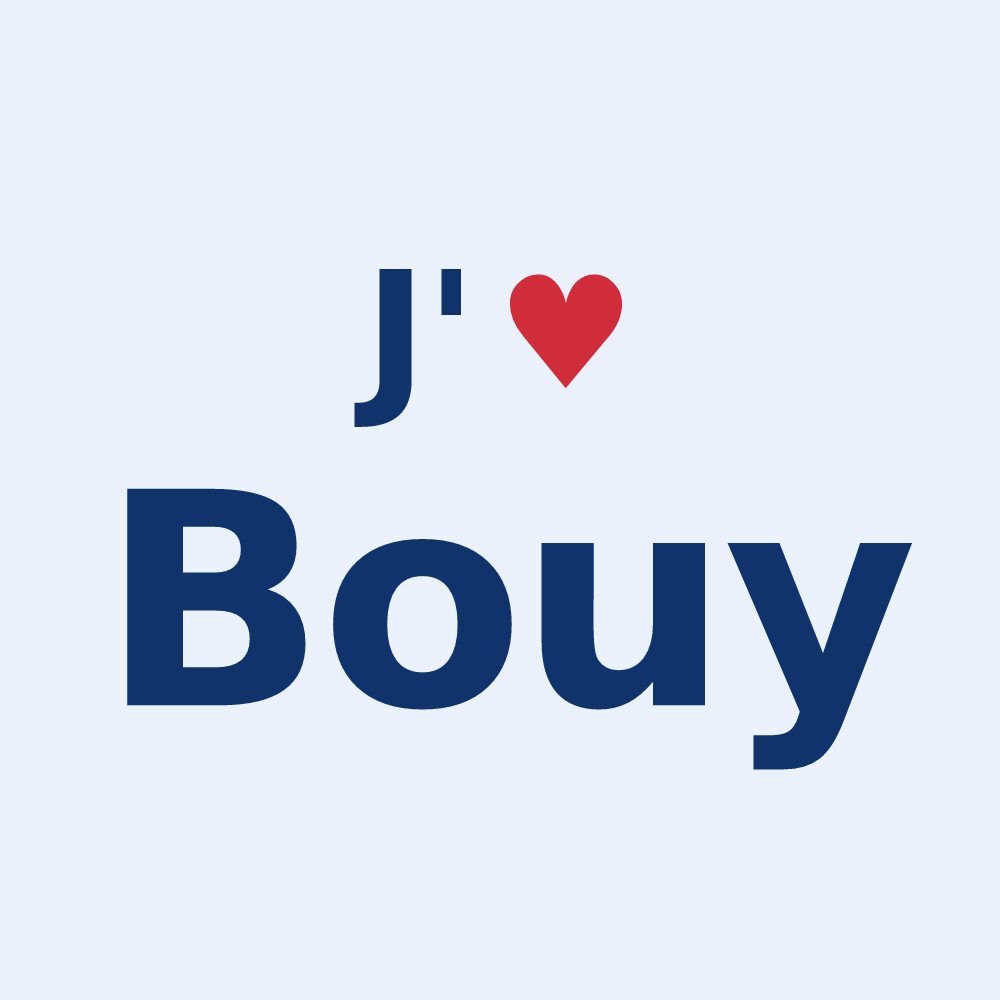 Sticker personnalisé Bouy — design J'aime Bouy