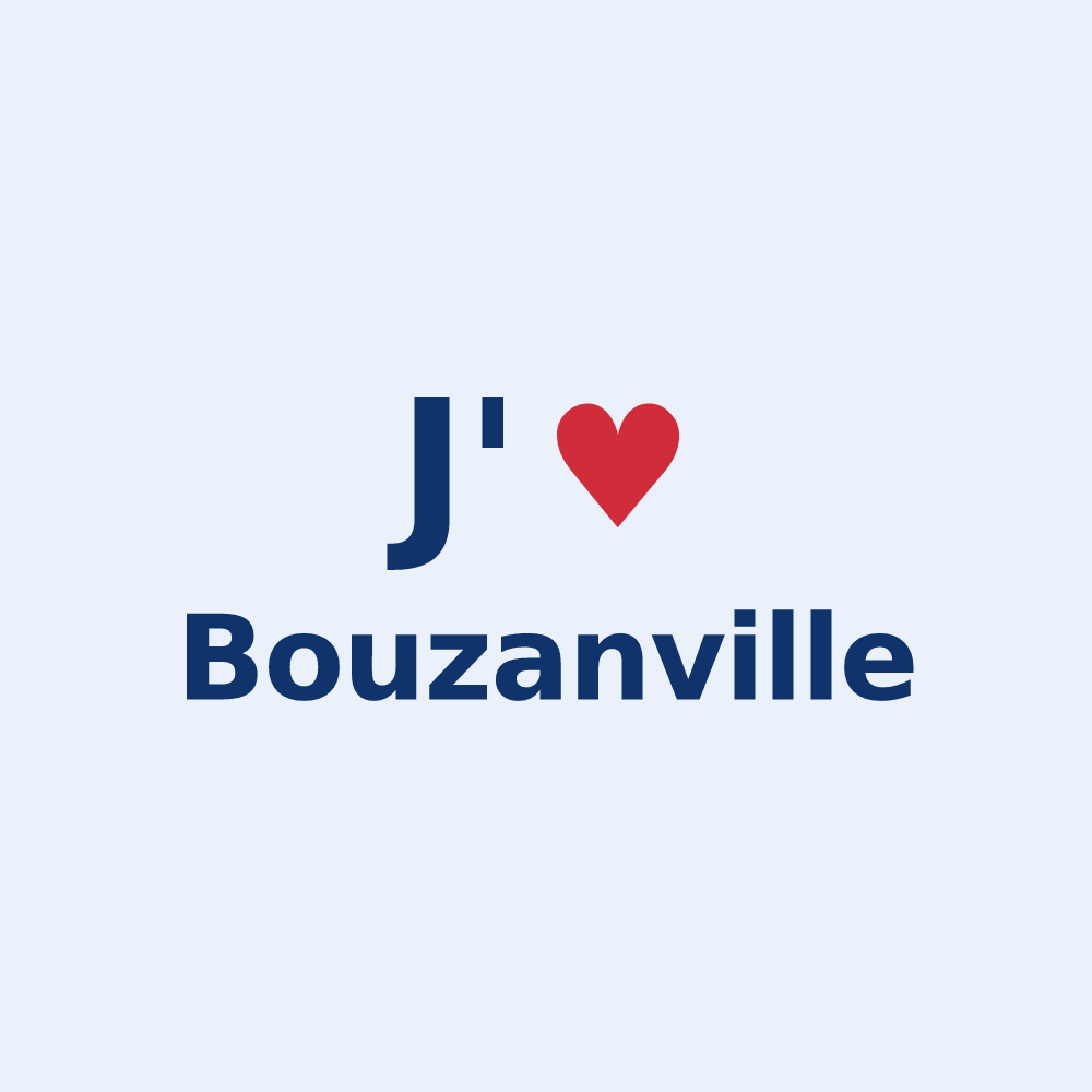 Sticker personnalisé Bouzanville — design J'aime Bouzanville