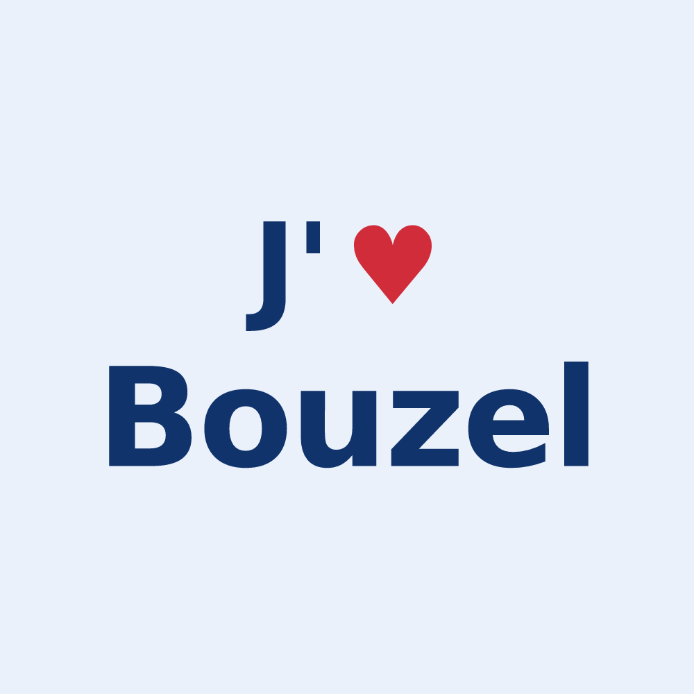 Sticker personnalisé Bouzel — design J'aime Bouzel