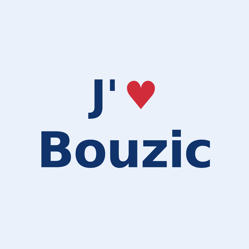 Sticker personnalisé Bouzic — design J'aime Bouzic
