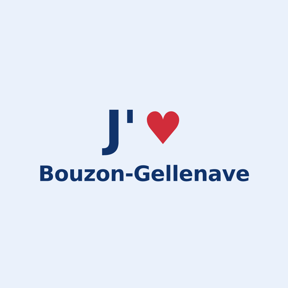 Sticker personnalisé Bouzon-Gellenave — design J'aime Bouzon-Gellenave