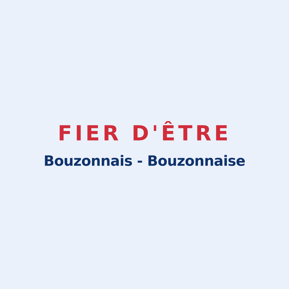 Sticker « Fier d'être Bouzonnais - Bouzonnaise » — design pour Bouzon-Gellenave