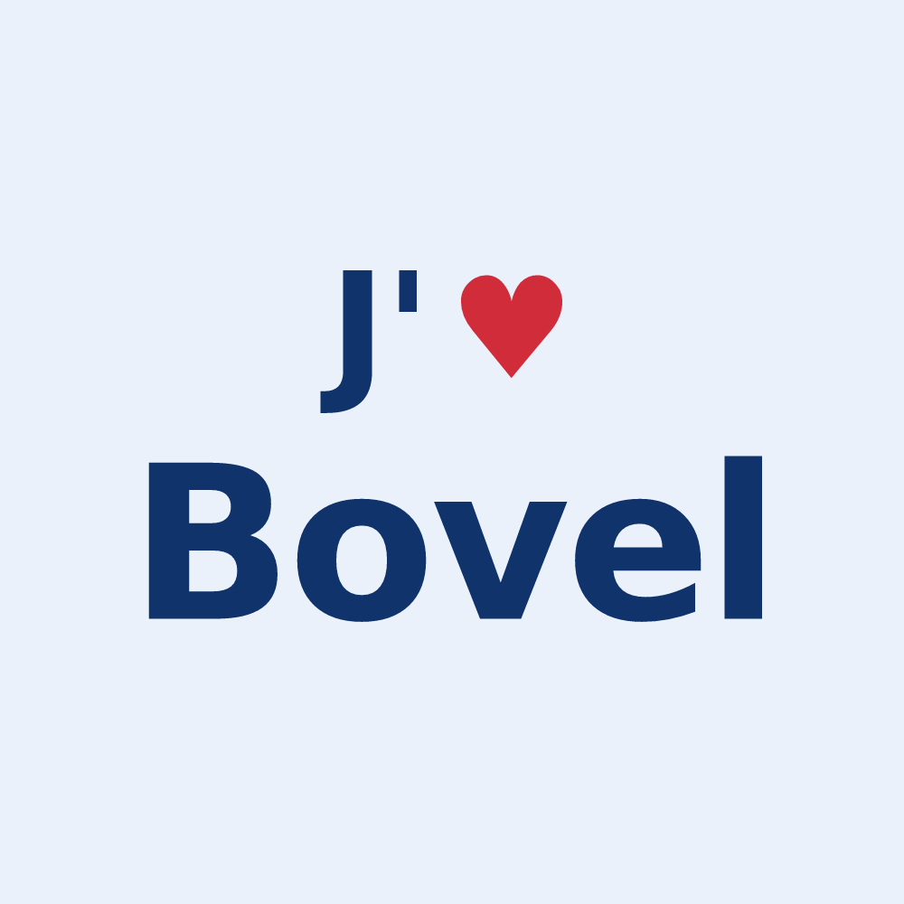 Sticker personnalisé Bovel — design J'aime Bovel