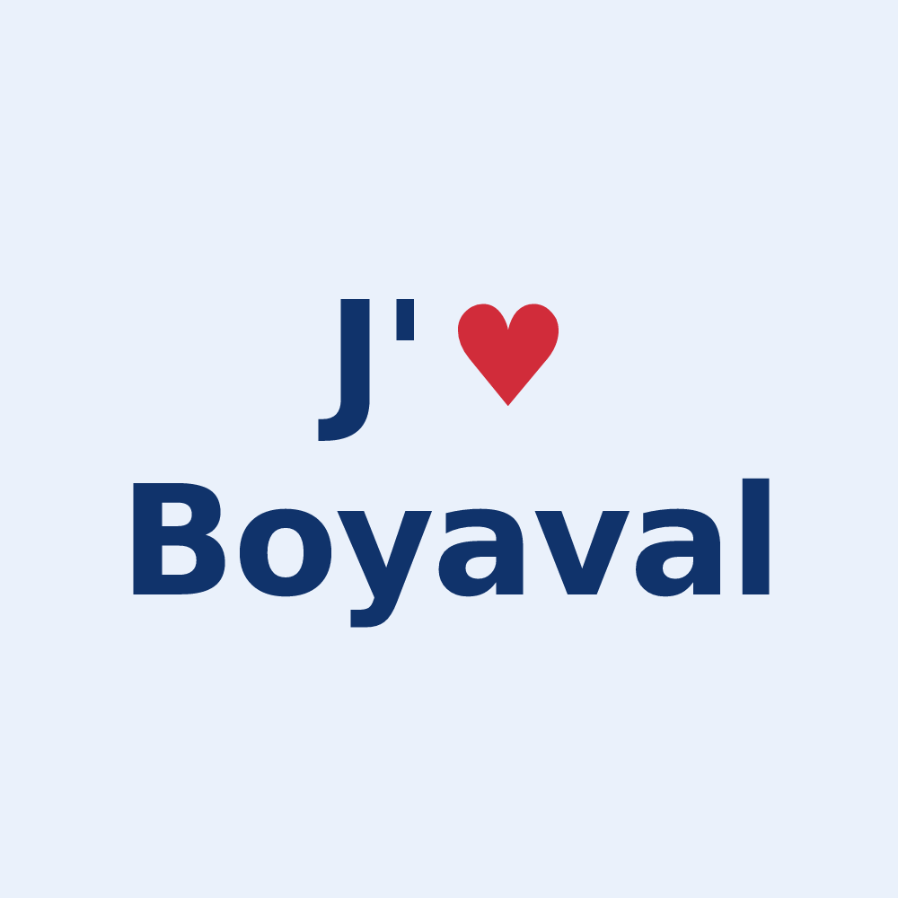 Sticker personnalisé Boyaval — design J'aime Boyaval