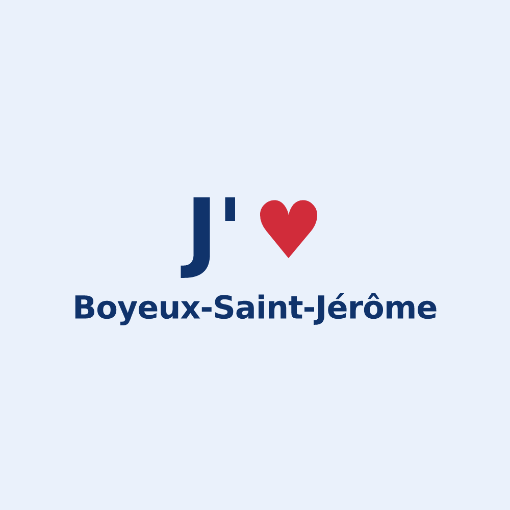 Sticker personnalisé Boyeux-Saint-Jérôme — design J'aime Boyeux-Saint-Jérôme