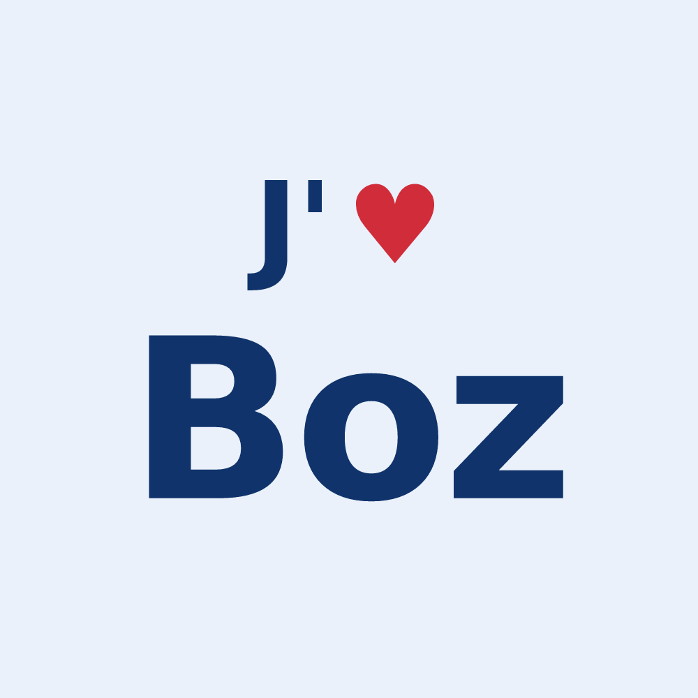 Sticker personnalisé Boz — design J'aime Boz