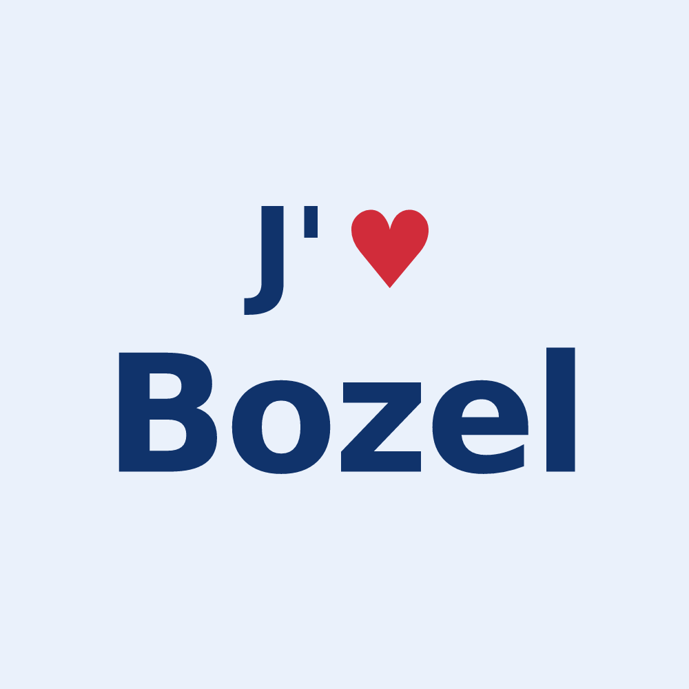 Sticker personnalisé Bozel — design J'aime Bozel