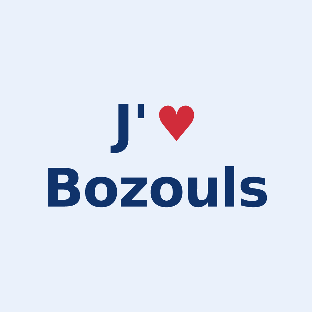 Sticker personnalisé Bozouls — design J'aime Bozouls