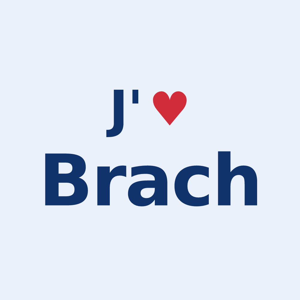 Sticker personnalisé Brach — design J'aime Brach