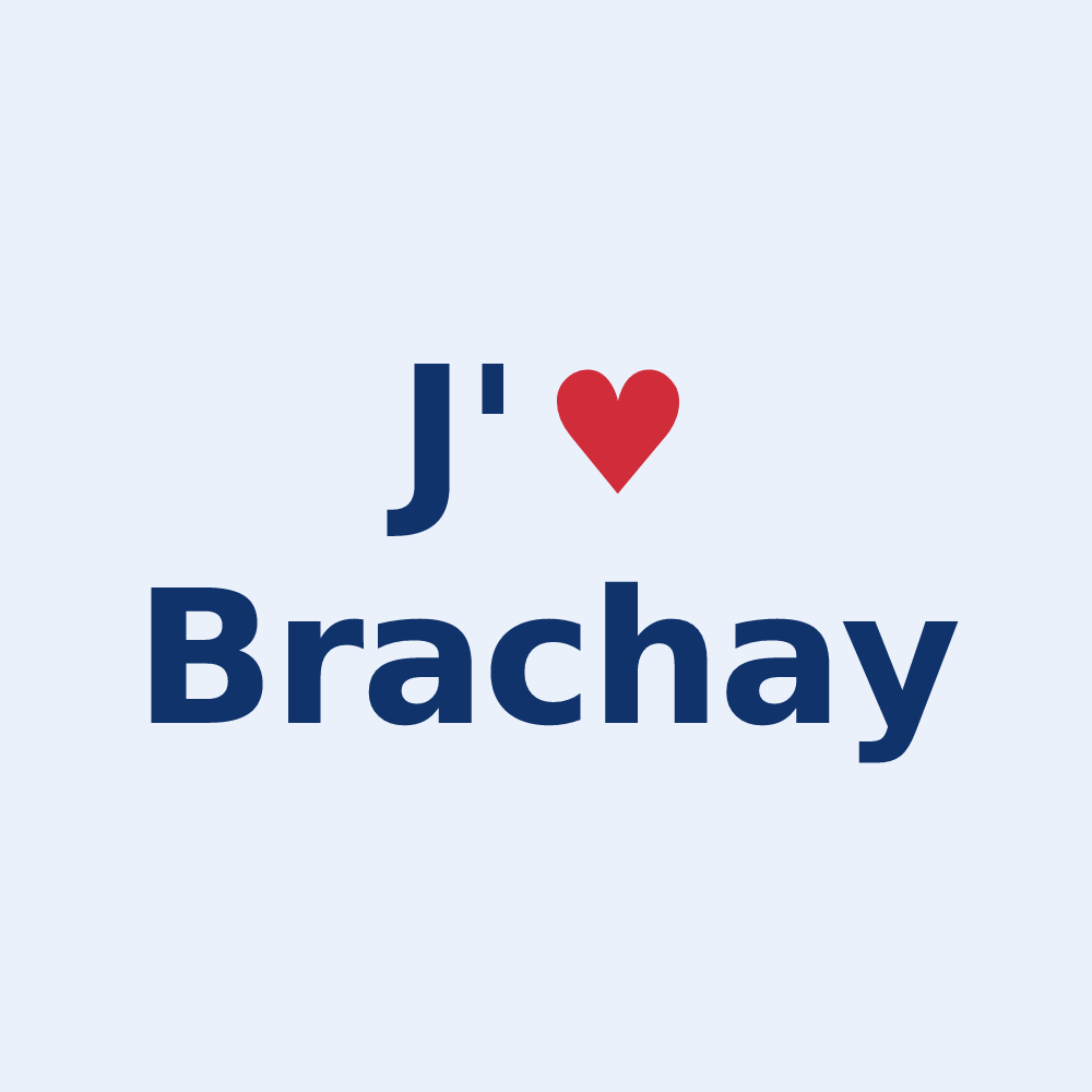 Sticker personnalisé Brachay — design J'aime Brachay