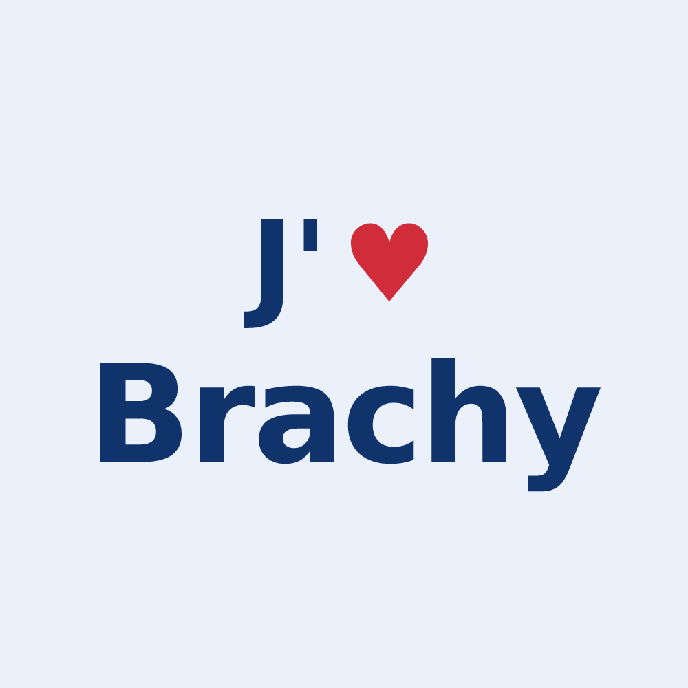 Sticker personnalisé Brachy — design J'aime Brachy