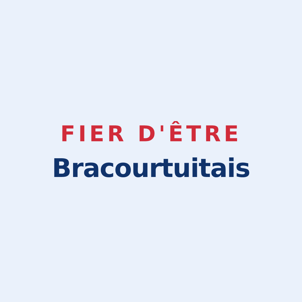 Sticker « Fier d'être Bracourtuitais » — design pour Bracquetuit