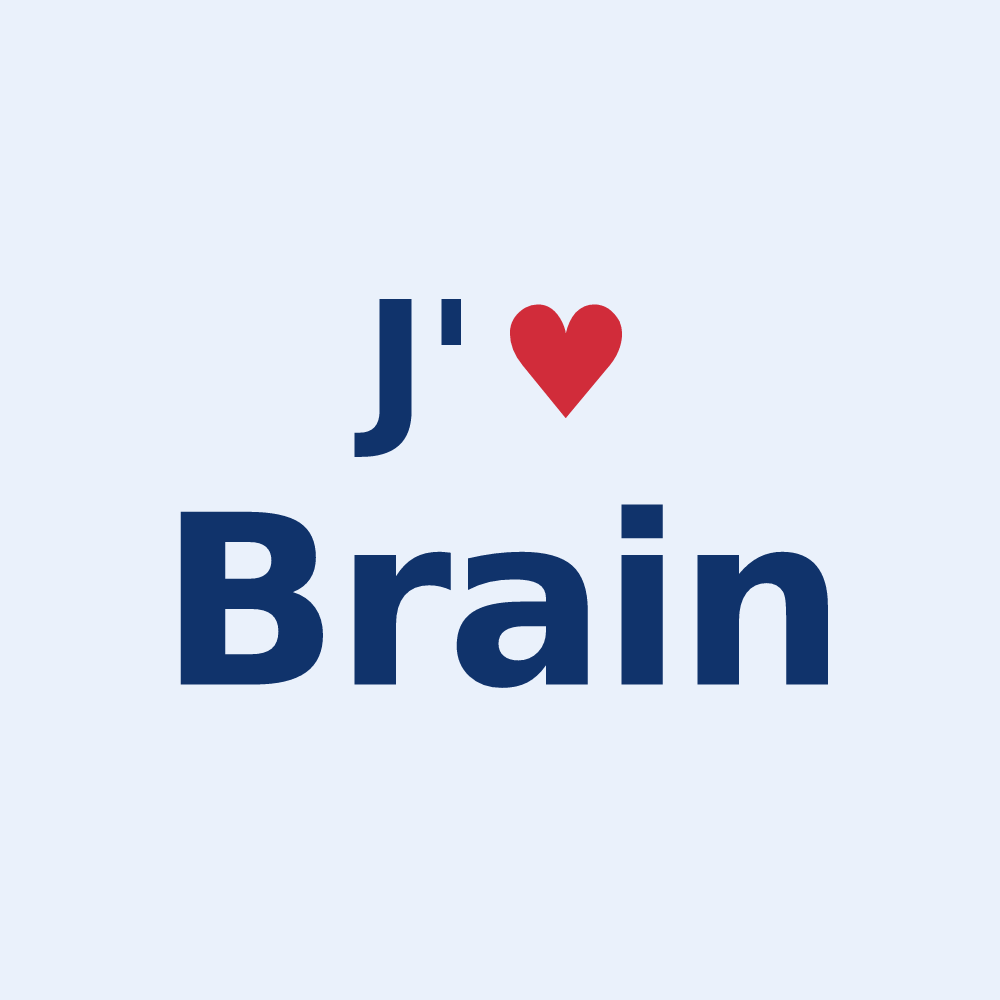 Sticker personnalisé Brain — design J'aime Brain