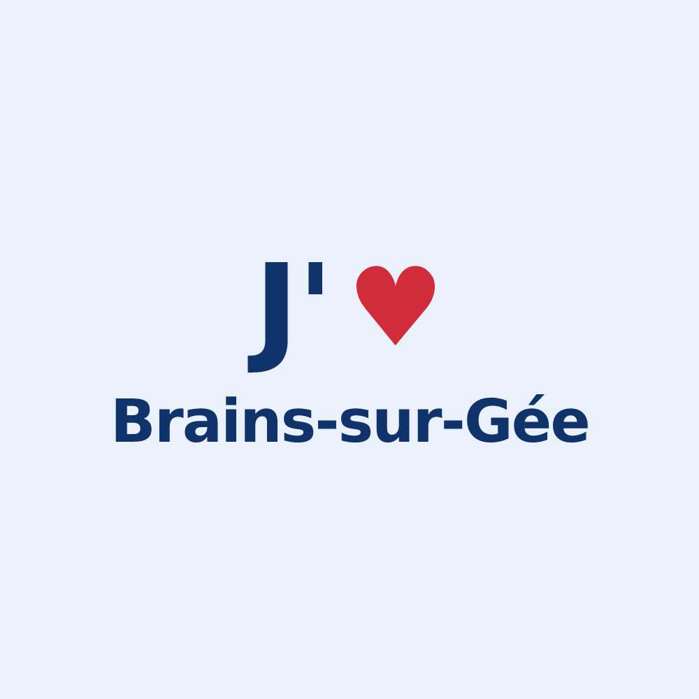 Sticker personnalisé Brains-sur-Gée — design J'aime Brains-sur-Gée