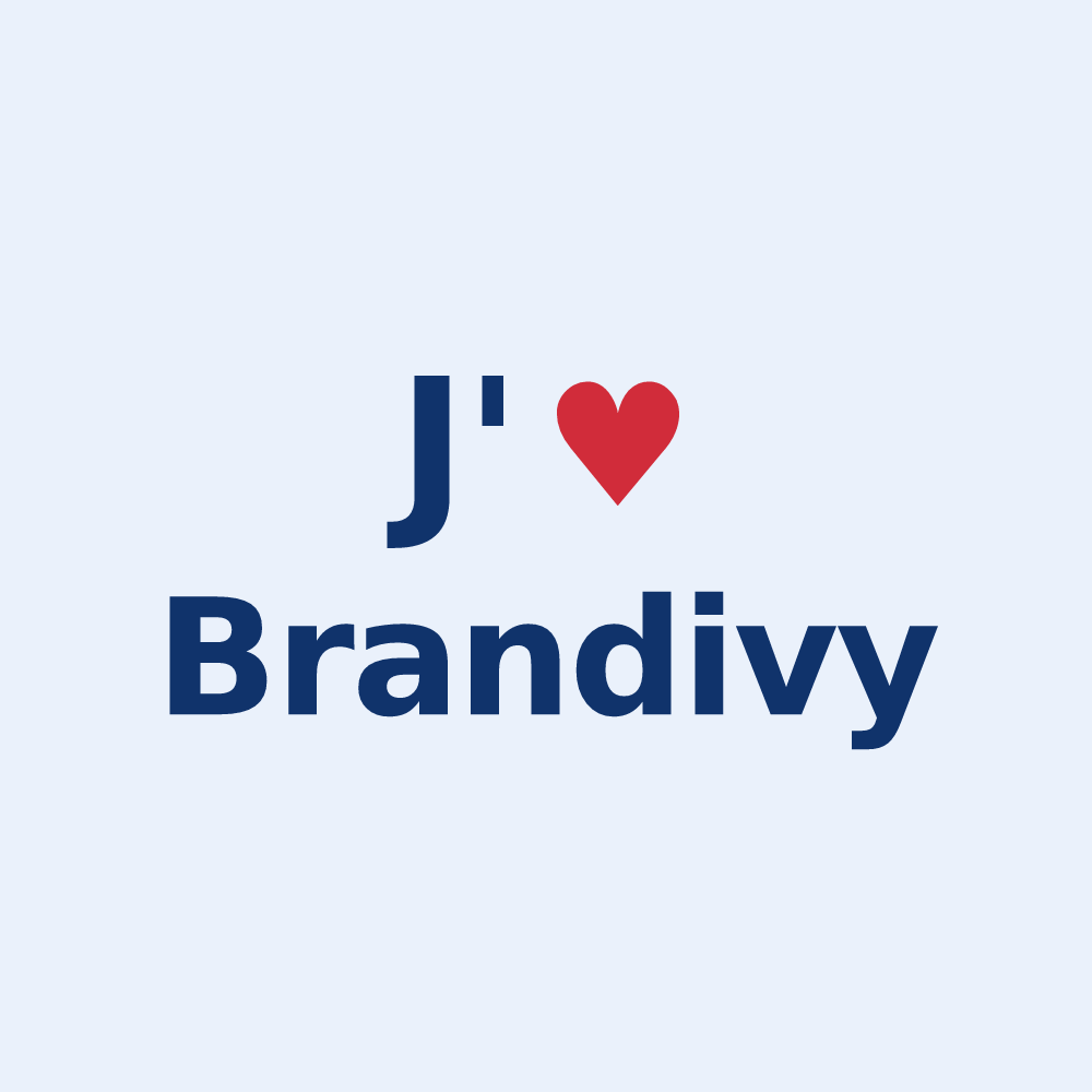 Sticker personnalisé Brandivy — design J'aime Brandivy