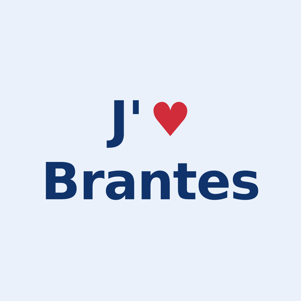 Sticker personnalisé Brantes — design J'aime Brantes