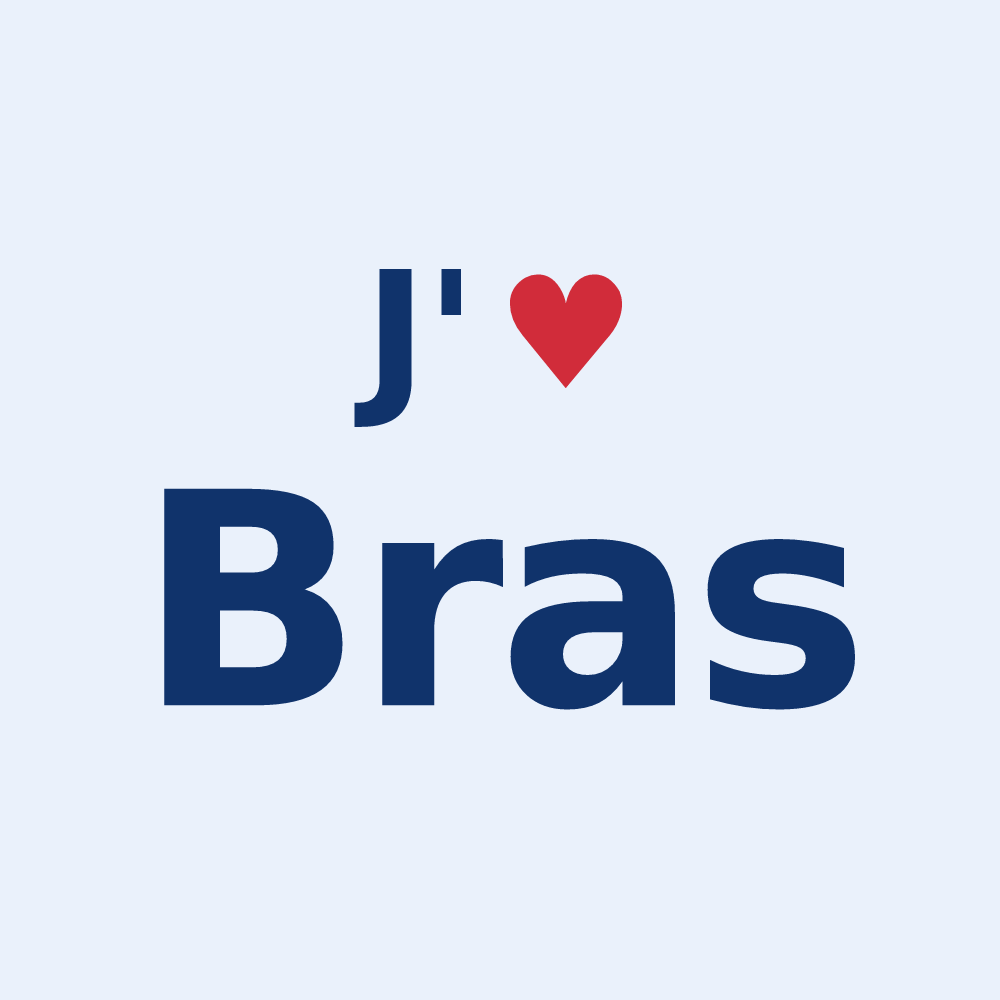 Sticker personnalisé Bras — design J'aime Bras