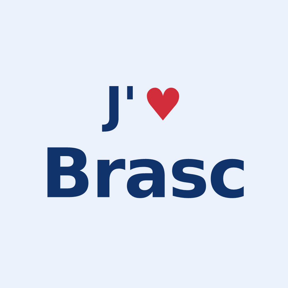 Sticker personnalisé Brasc — design J'aime Brasc