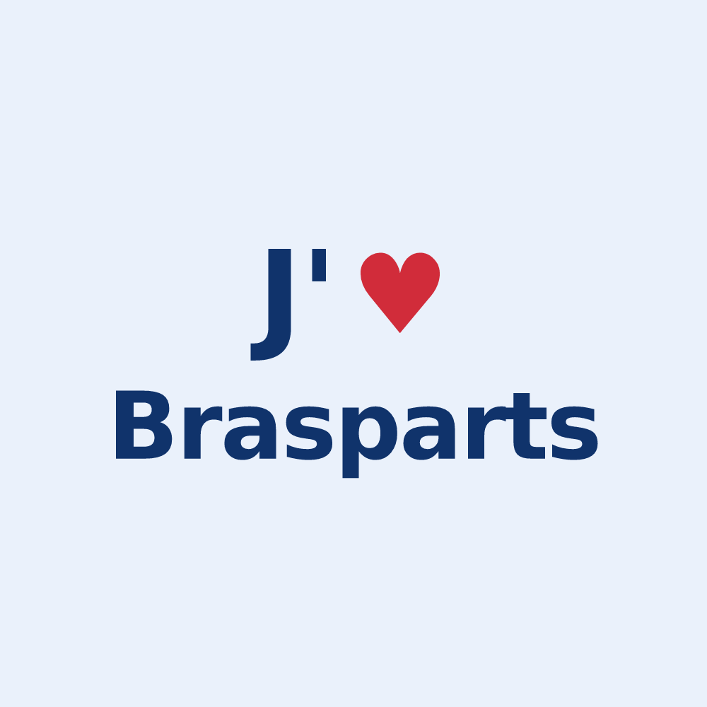 Sticker personnalisé Brasparts — design J'aime Brasparts