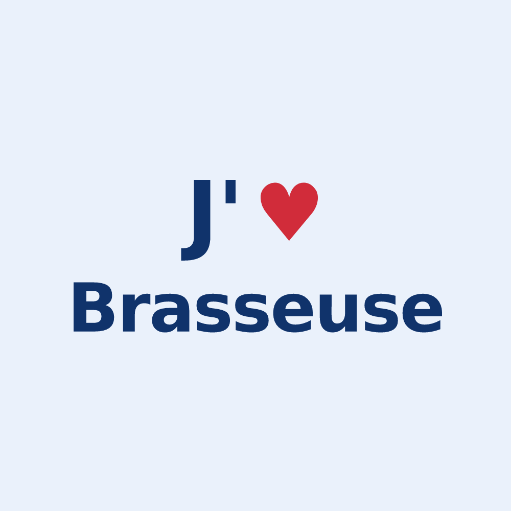 Sticker personnalisé Brasseuse — design J'aime Brasseuse