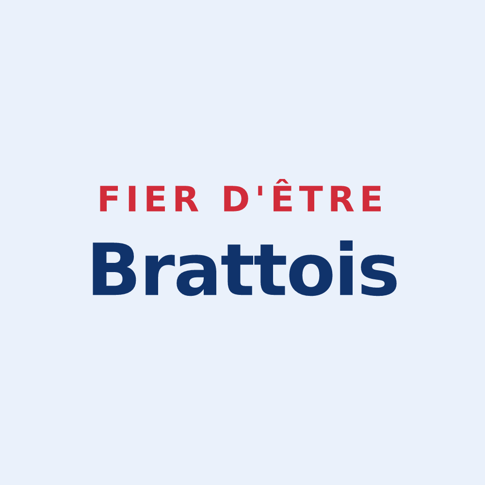 Sticker « Fier d'être Brattois » — design pour Bratte