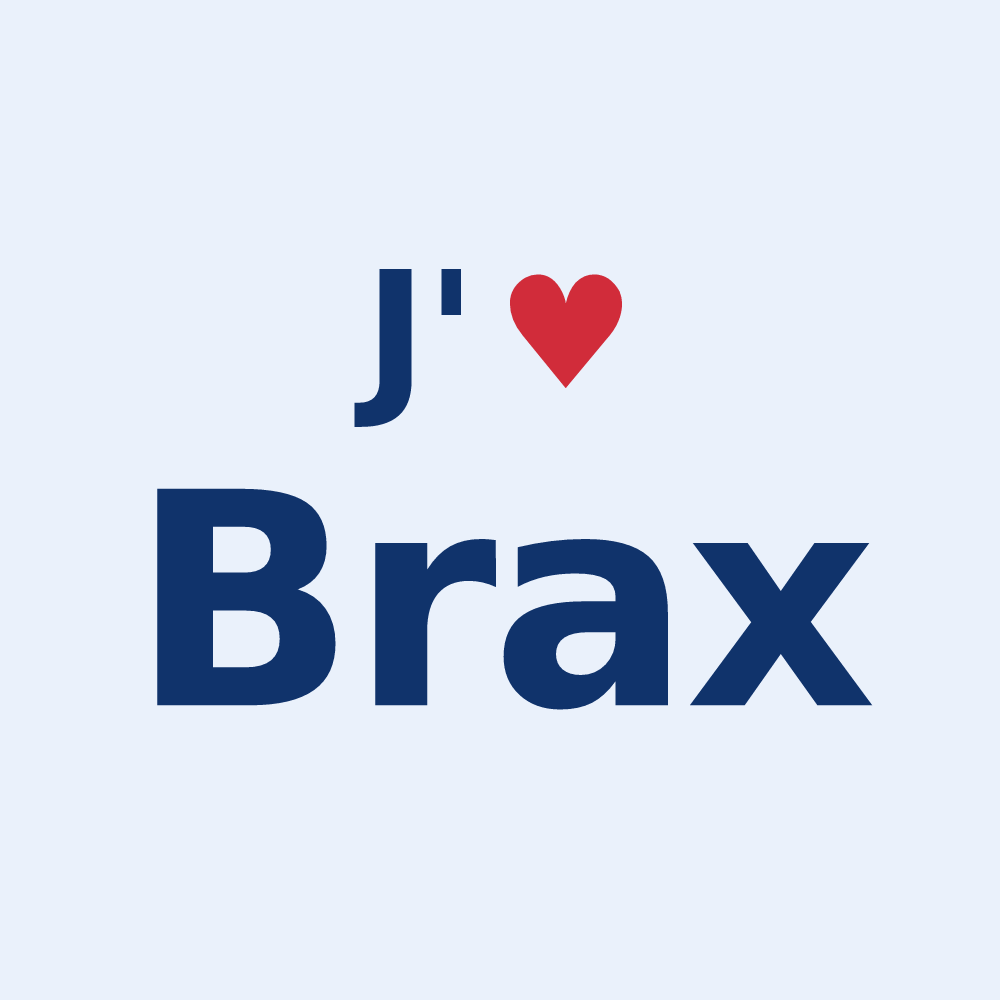 Sticker personnalisé Brax — design J'aime Brax