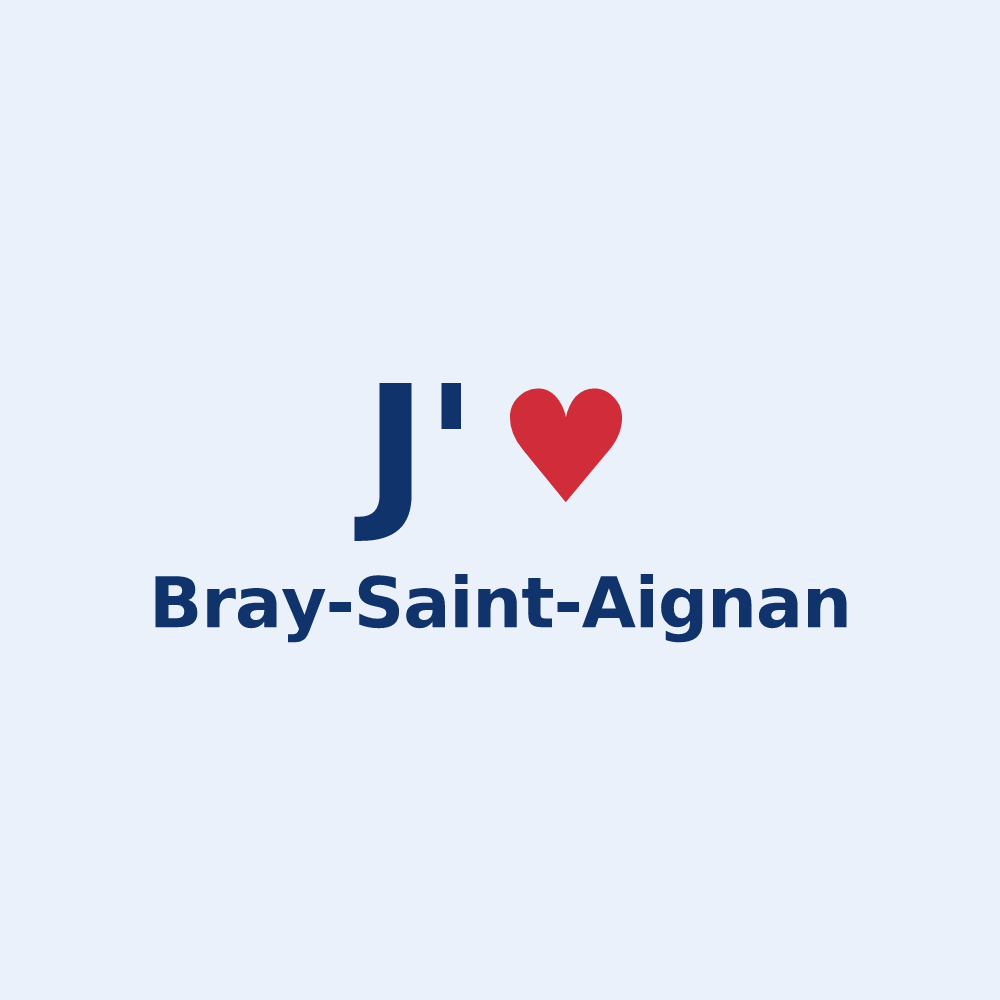 Sticker personnalisé Bray-Saint-Aignan — design J'aime Bray-Saint-Aignan