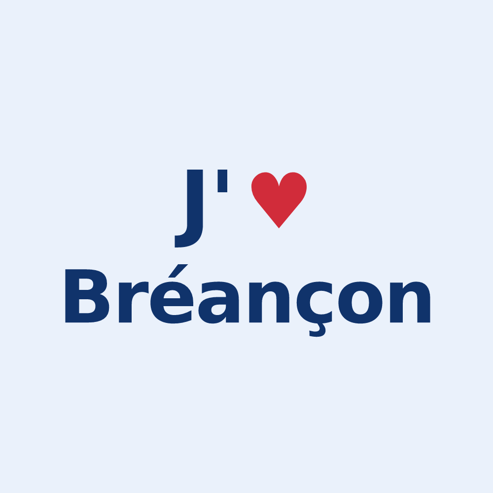 Sticker personnalisé Bréançon — design J'aime Bréançon